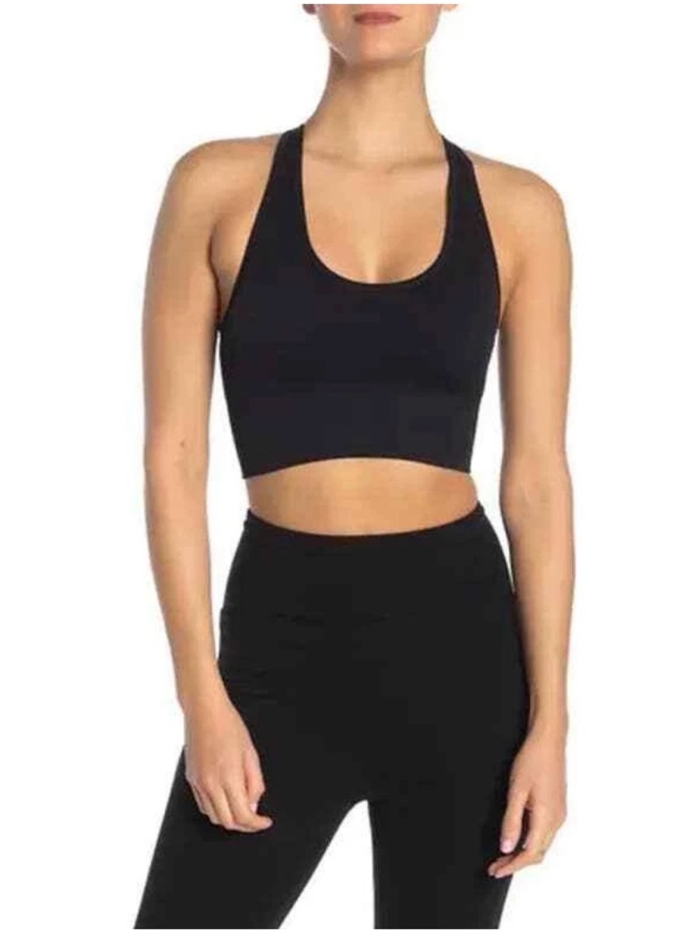 Z By Zella Seamless Crossback Bralette Black Women's Size Small